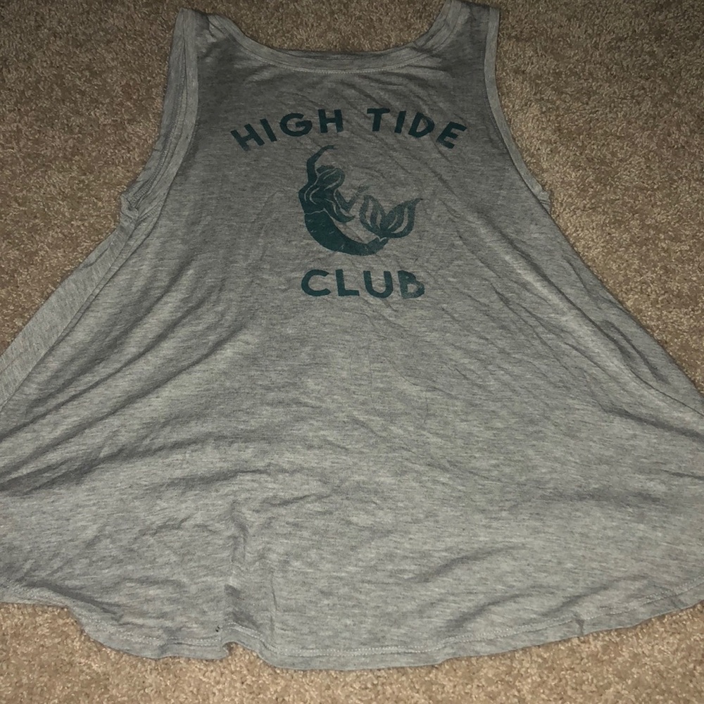 Grey high tide club tank top